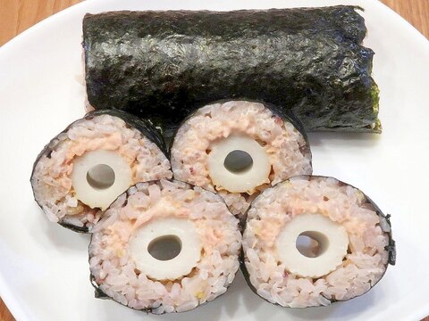 ちくわとツナマヨの太巻き☆恵方巻☆向うが見えるよ